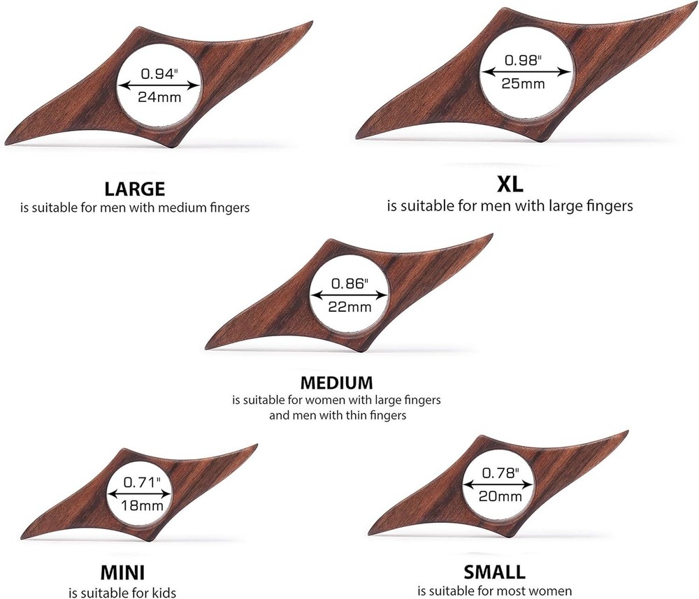 Lightweight XL Walnut Thumb Bookmark - Stylish Reading Accessory Gift Idea