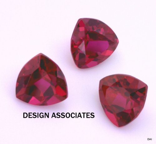 8  MM TRILLION CUT MAN MADE RUBY  AAA GRADE