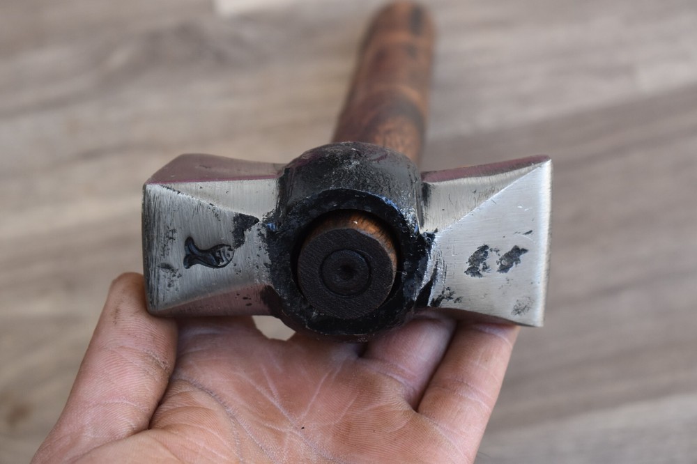 Blacksmith Hammer Iron Handforged Wood Working Square Head Hammer Tool Workshop