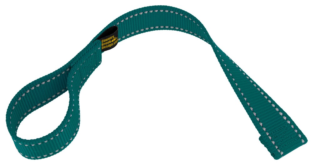 Country Brook Design® Teal Winch Hook Pull Strap with Reflective Nylon