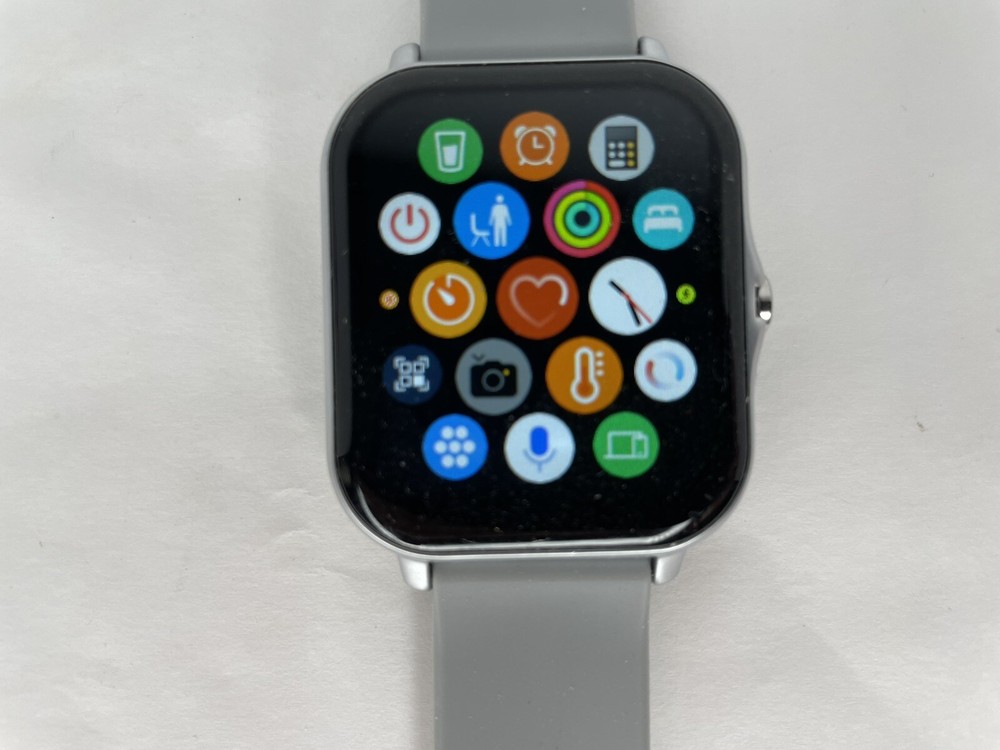 Open Box Smart Watch Grey Band For iOS & Android