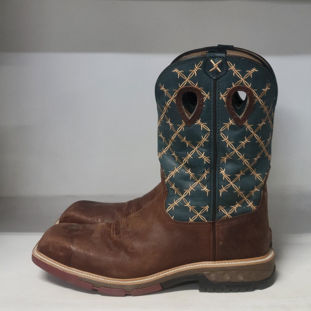 Twisted X Cellstretch Comp Toe Boot Mocha/Saddle Mens Size 14EE