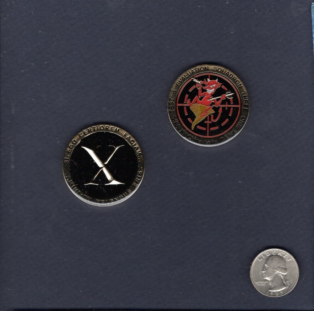 Original VX-31 DUST DEVILS Challenge Coin Flight Test Squadron Patch Image