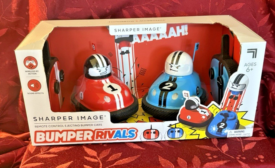 Sharper Image Bumper Rivals Remote Control RC Ejecting Bumper Cars Wireless NIB