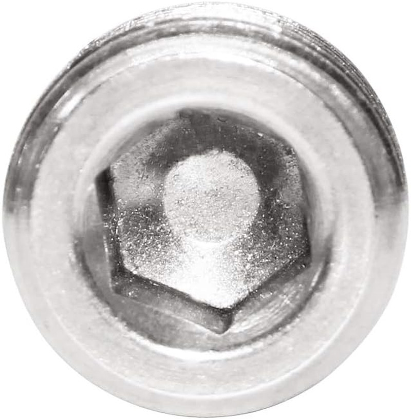 5 Pack 1/8NPT Male Pipe Plug Internal Hex Thread Socket Stainless Steel Silver