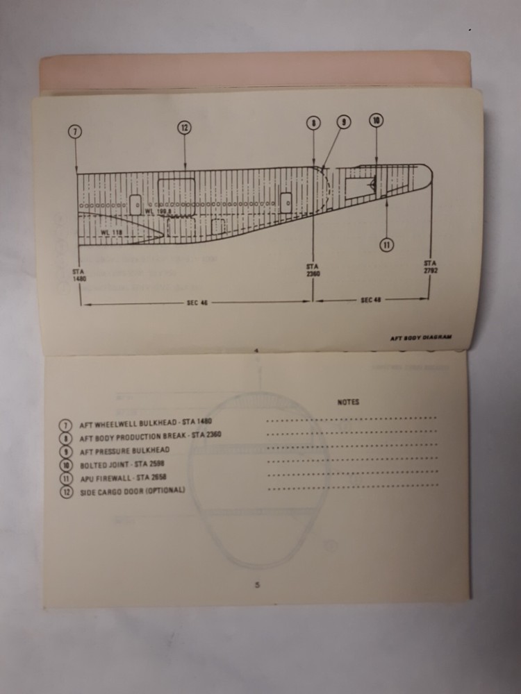 Braniff 747 Maintenance Training Component Locator Guide Original