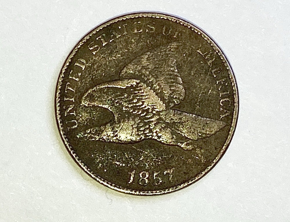 1857 Flying Eagle Cent Penny (receive coin pictured-see description)