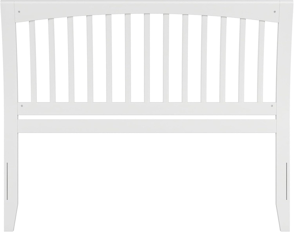 Orleans Queen Sleigh Solid Wood Headboard - Elegant White Finish