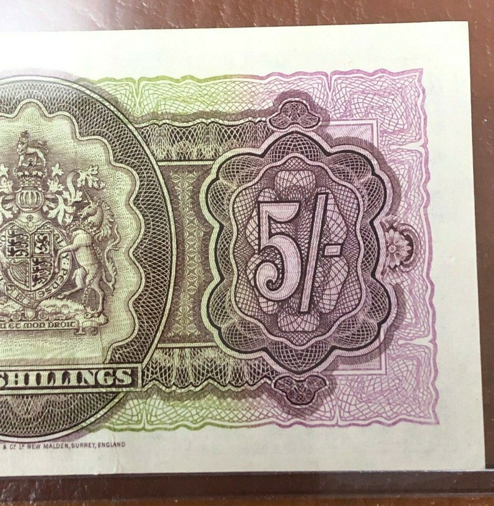 1957 Bermuda 5 Schillings Note - Crisp!