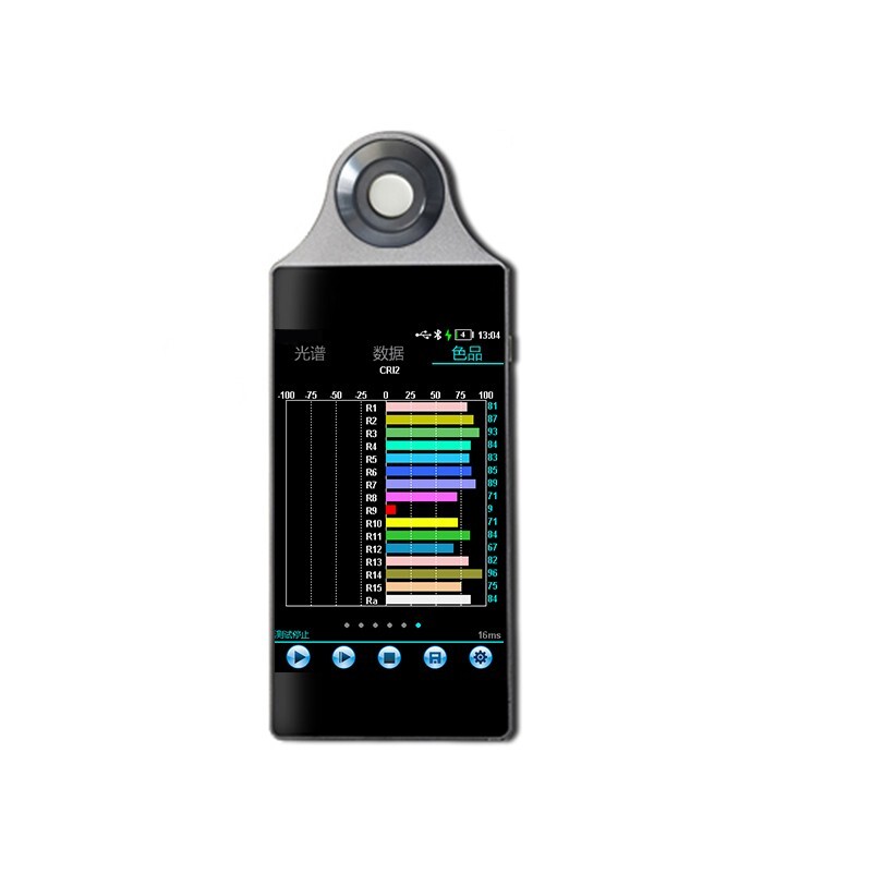 Spectral Illuminance Meter Light Spectrometer with Type-C Interface Touch Screen