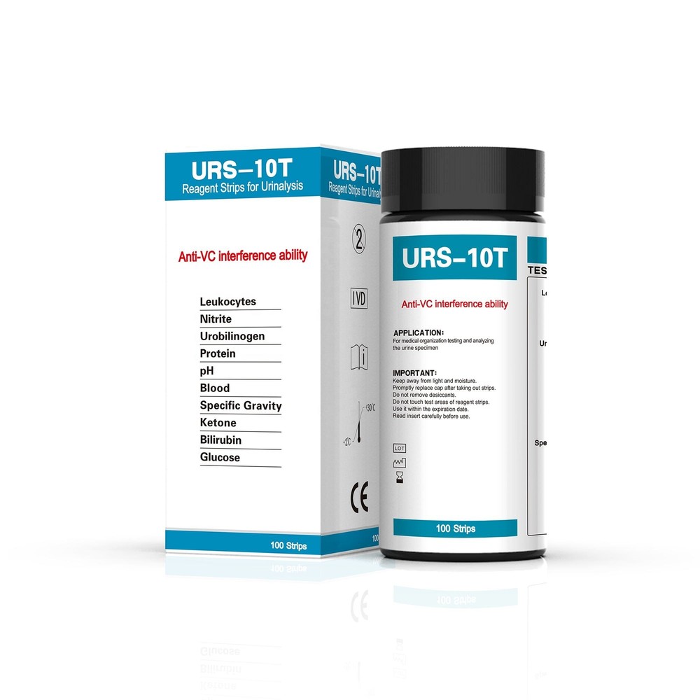 100 Strips URS-10T Reagent Urinalysis Test Strips 10 Parameters Testing Strips