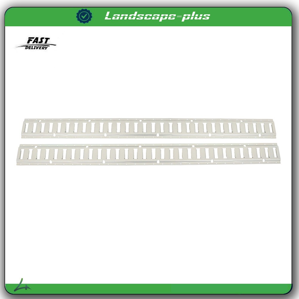 E Track Tie Down Rail Kit Silver Galvanized Carbon Steel Replacement Durable