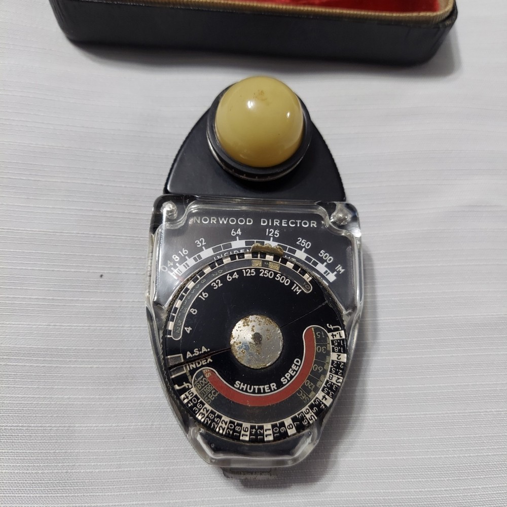 Norwood Director Exposure Meter Vintage Camera Light Meter w/ Case Untested