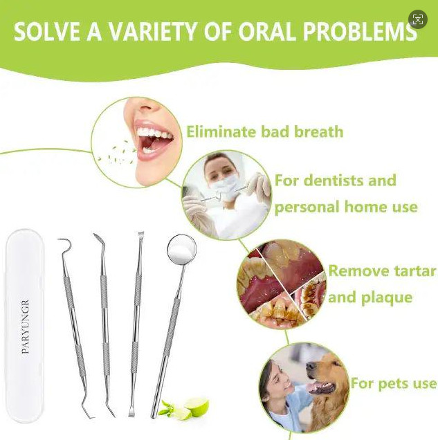 Dental Cleaning Kit Tooth Scraper Plaque Calculus Remover Tools Set