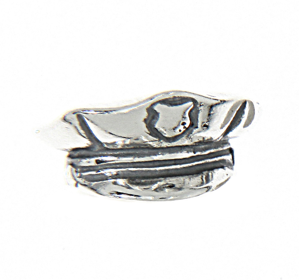 Sterling Silver Policeman's Hat Charm Pendant