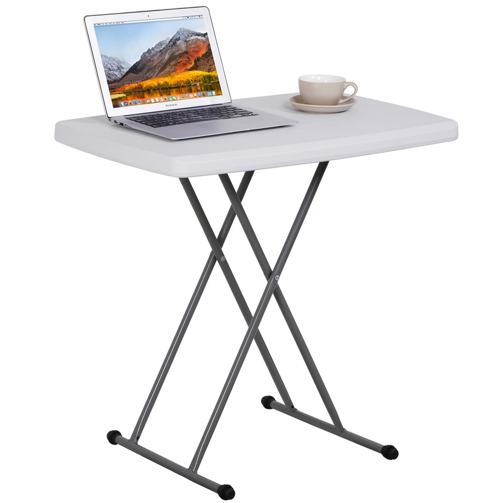 30" Plastic Party Table for Puzzles Crafting Fold in Half Camping Table Utility