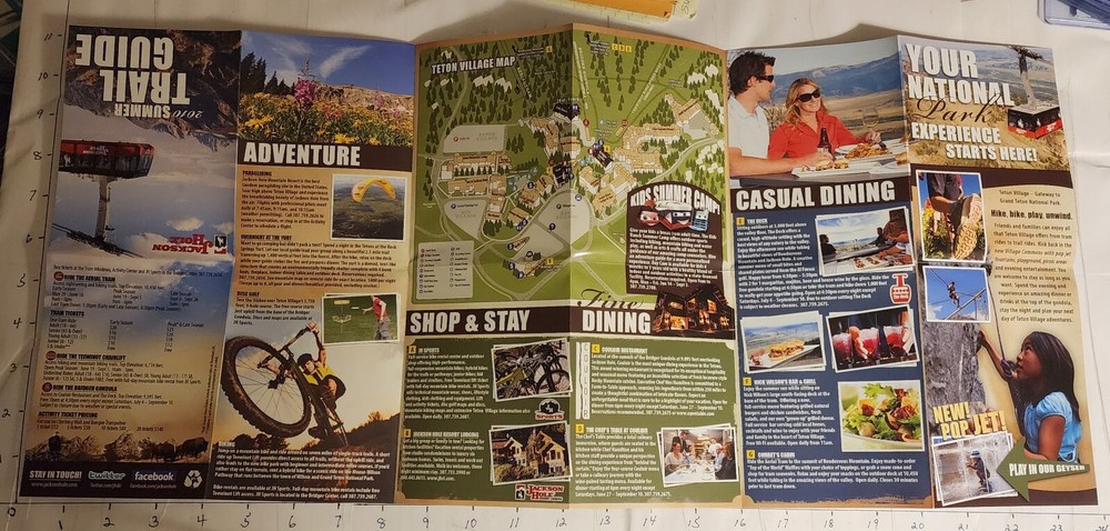 2010 JACKSON HOLE SKI RESORT TRAIL MAP (Summer) MINT