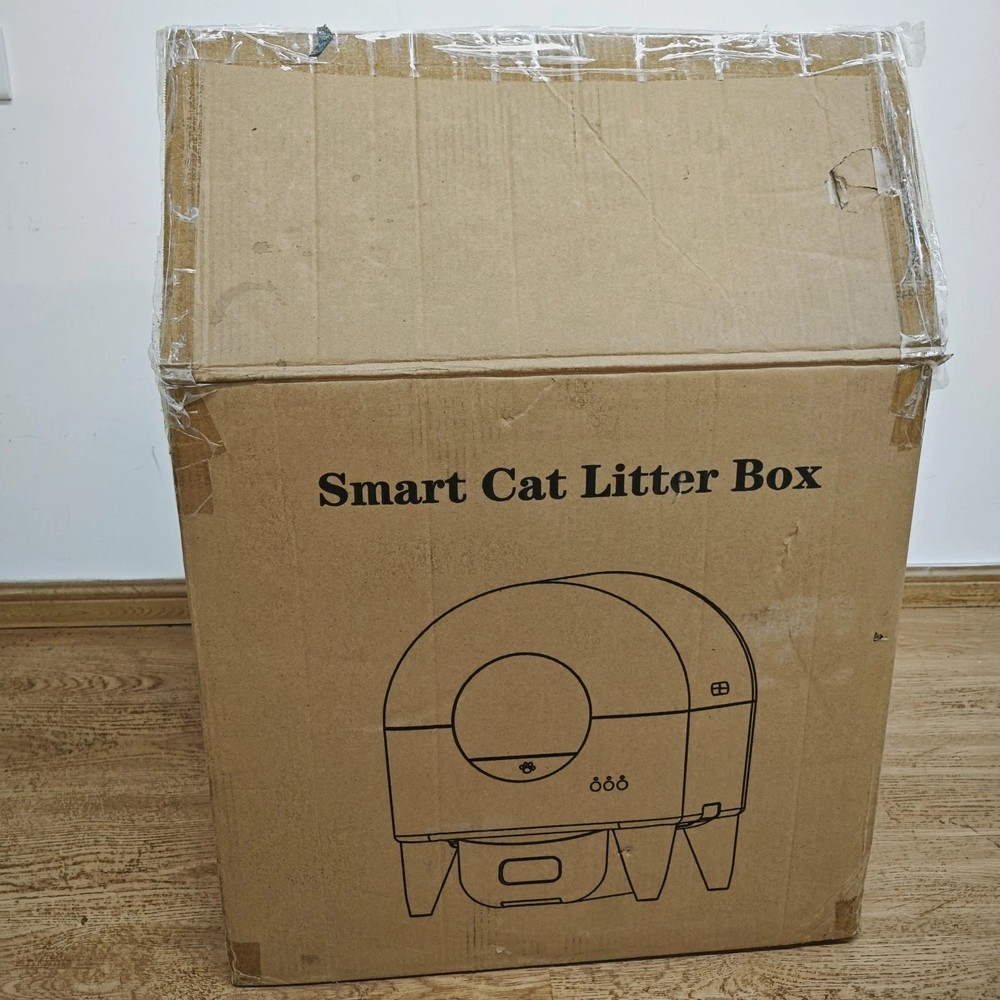 Used 95L Automatic Cat Litter Box, APP Control, Odor Control, Safety Sensor