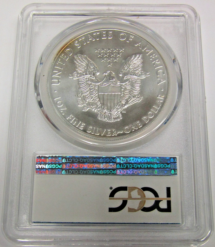 2015 W American Silver Eagle Uncirculated PCGS MS 70 SATWPM