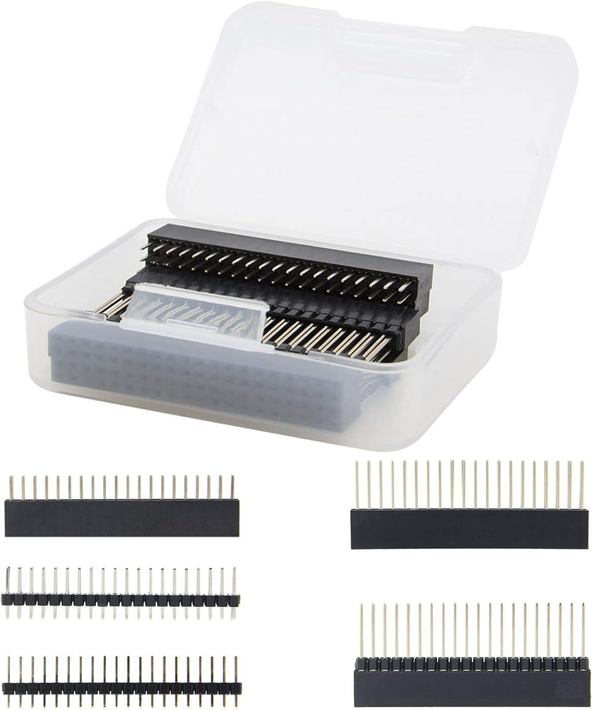 40 Pin Stacking Female Header Kit for Raspberry Pi GPIO Extensions – 2x20 Pack