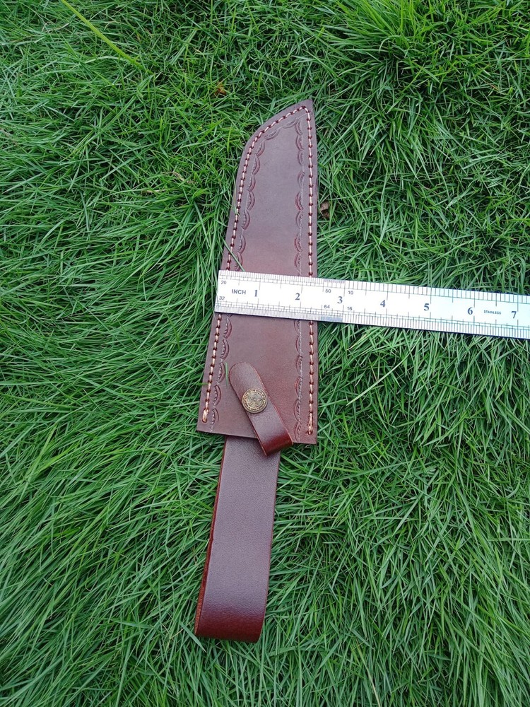 Custom Handmade 8”Fixed blade Leather Sheath / Holster / Case / vertical Knife