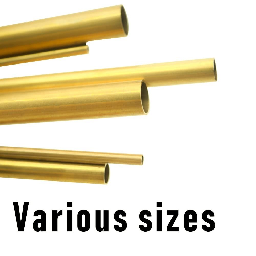 H62 1"25mm OD Brass Tube 0.5mm Wall Ã— 300mm Length Brass Tubing Seamless Roun