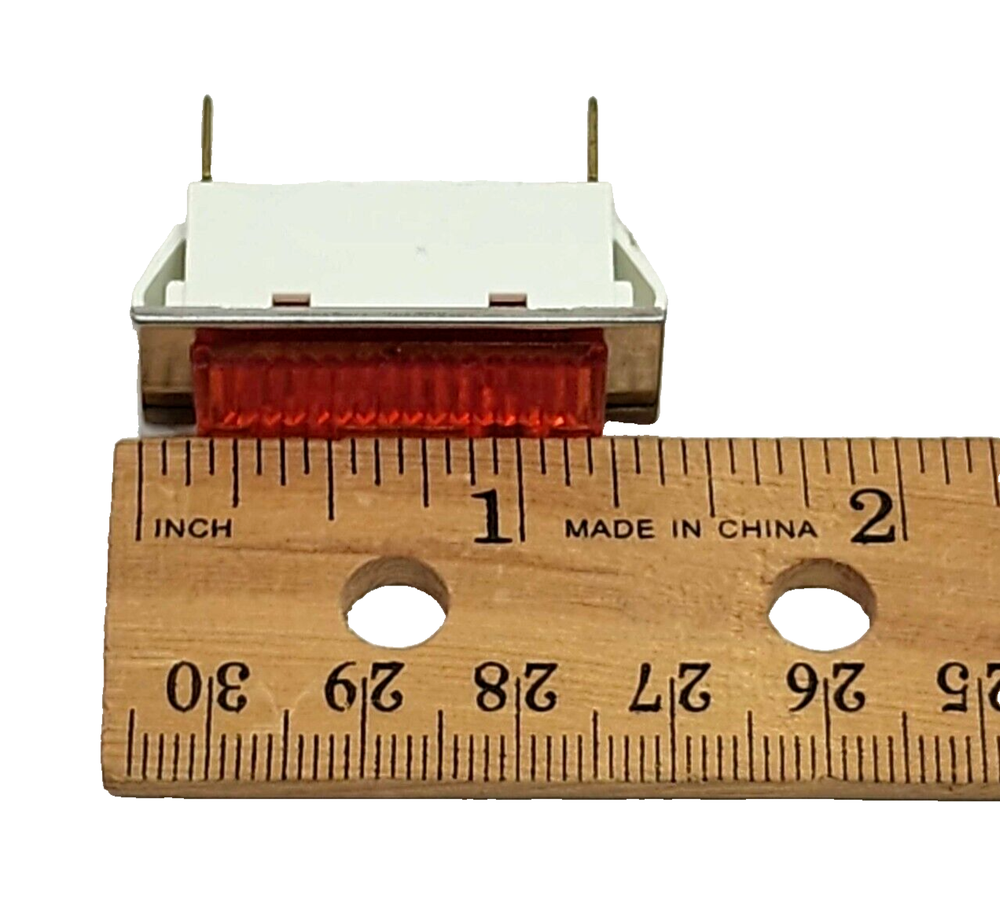 (1x) Solico - Amber - Rectangular Incandescent Indicator Light - .250" QC
