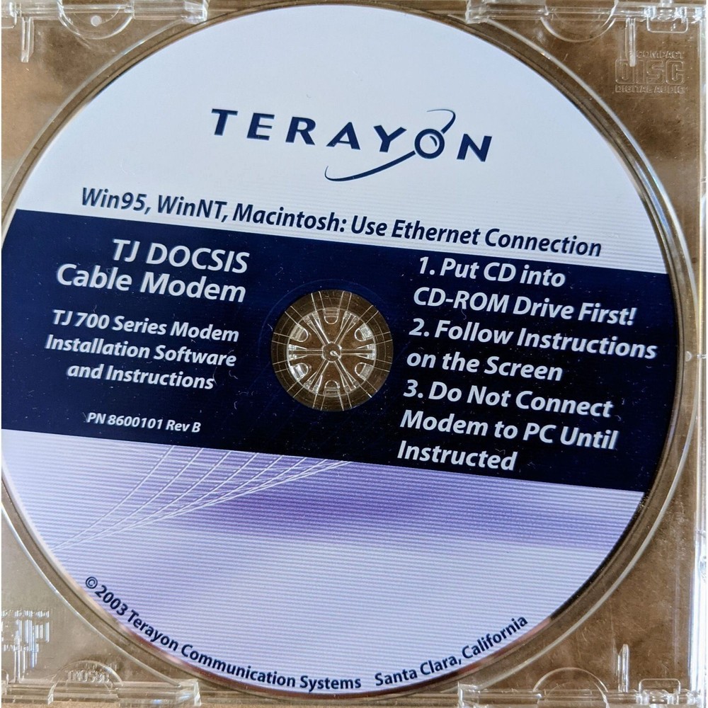Terayon Cable Modem Driver CD