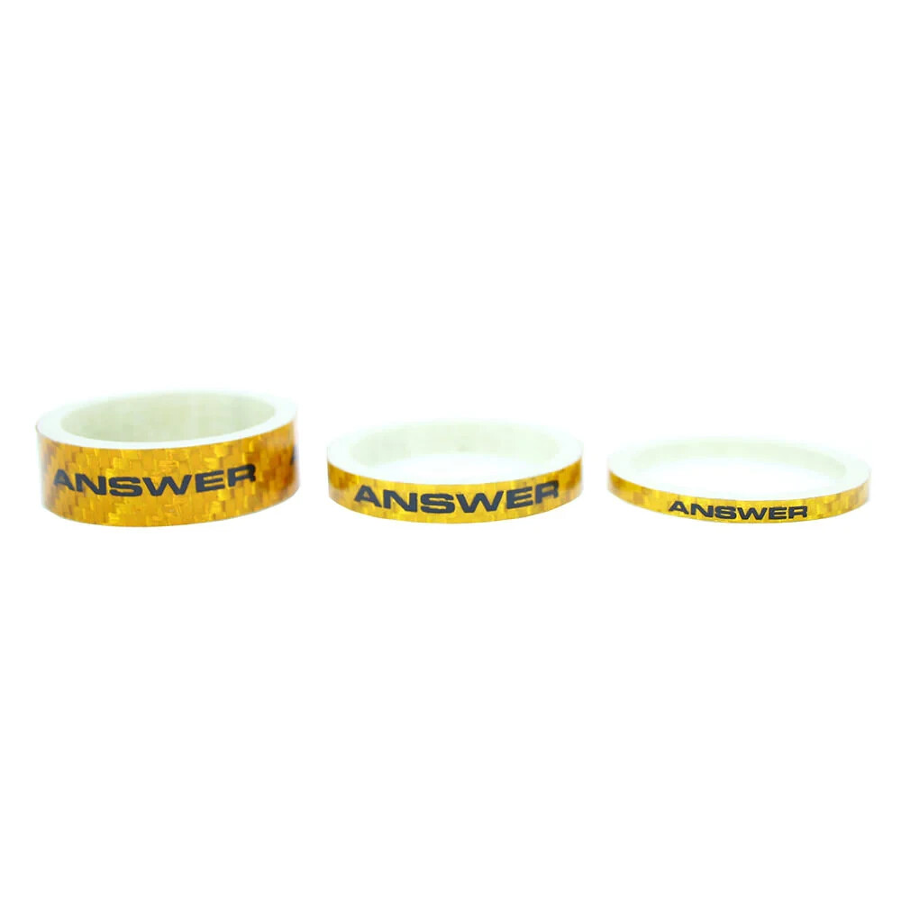 Answer Carbon Headset Spacers 3 Pack 1" 1/8th Gold