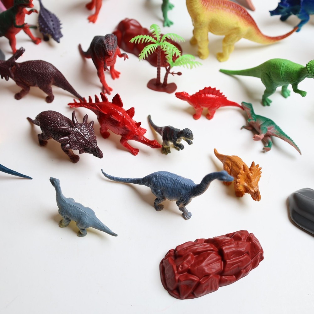 Dino Assorted Mini Dinosaur Figurines 55-Piece Set