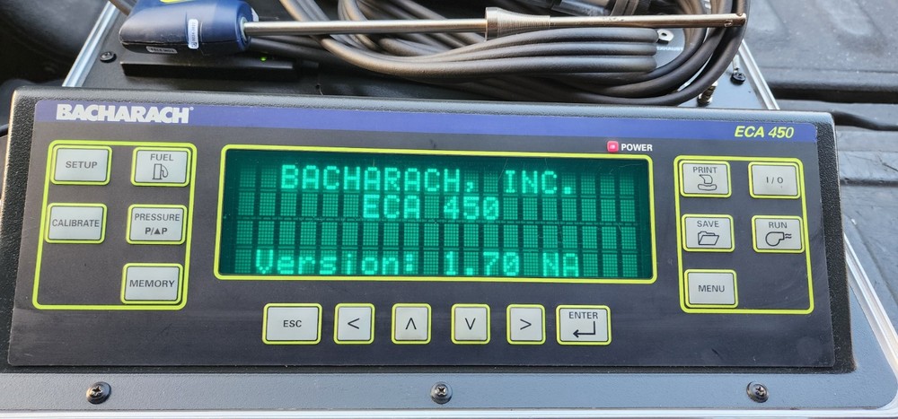 BACHARACH ECA-450 ENVIRONMENTAL COMBUSTION ANALYZER ECA450, 247221