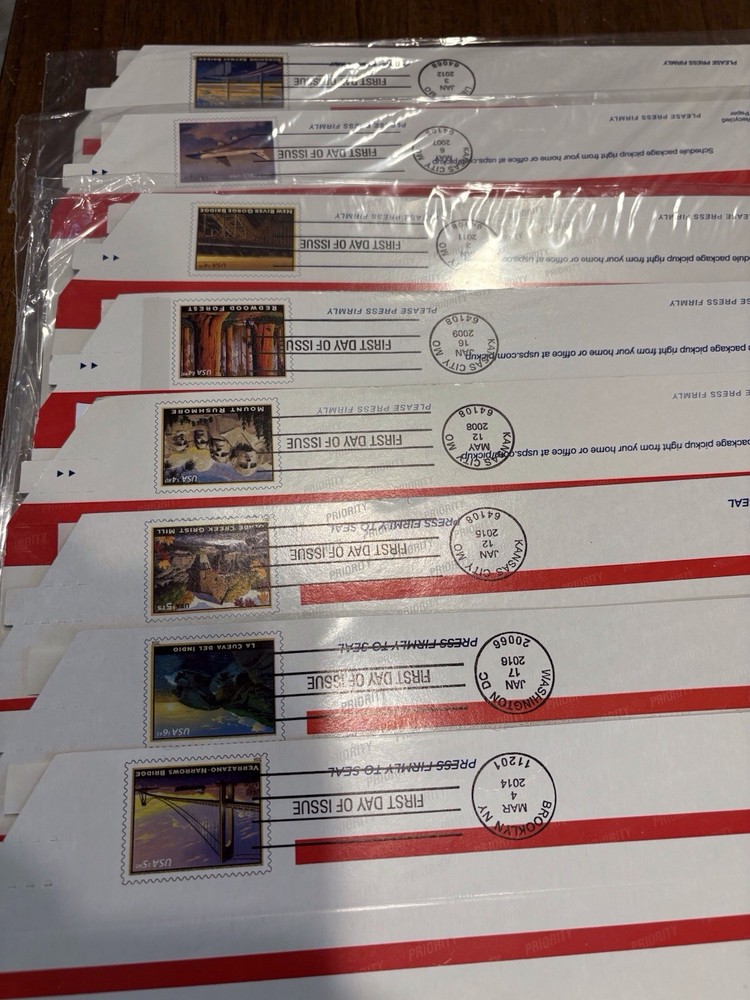 8 Different inc 2011 River Gorge Bridge Sc U675 envelope Priority Mail READ FDC