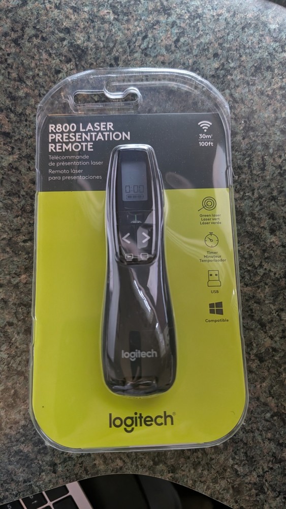 Authentic Logitech R800 Professional Presentation Remote, Open box