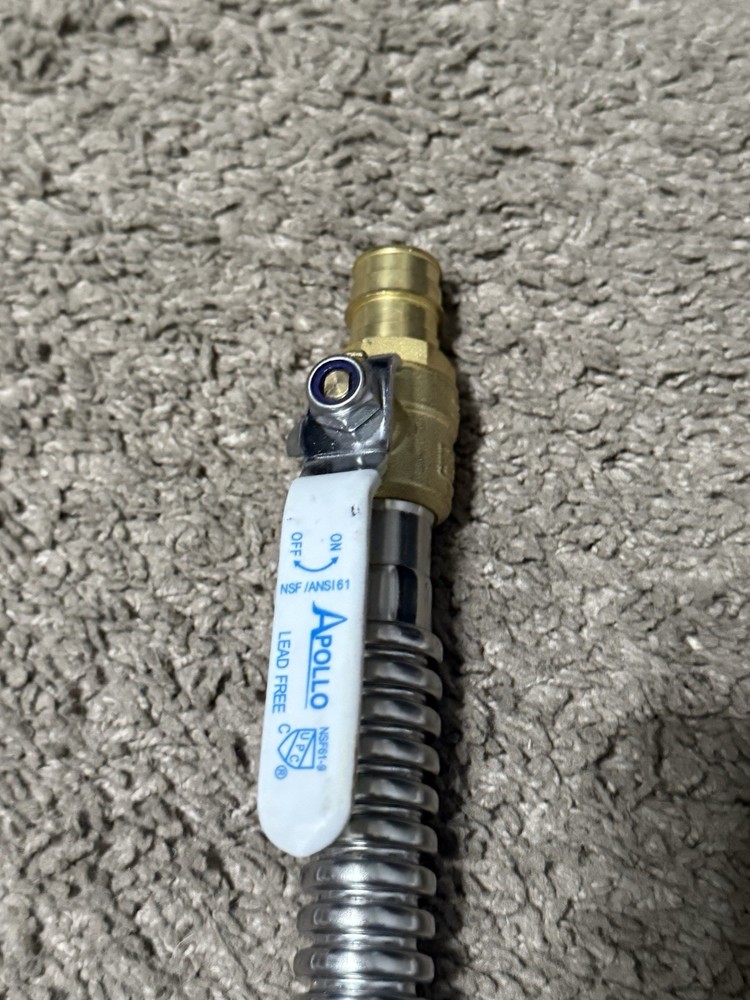 Apollo 3/4" x 18" Corrugated Stainless Steel Water Heater Connector w/Ball Valve