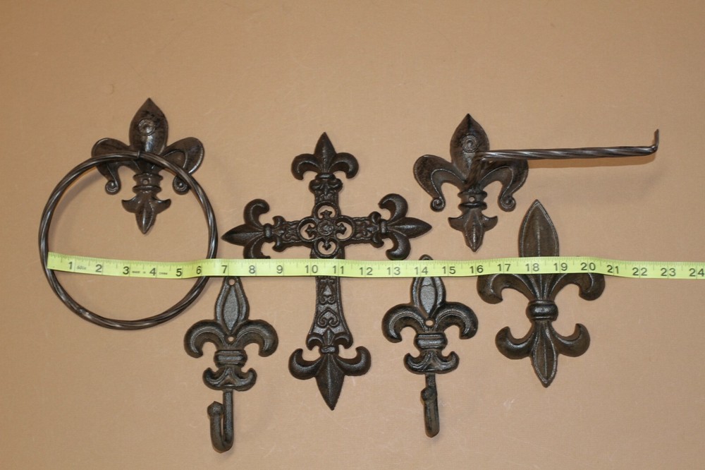 Cajun Victorian Bathroom Hardware Accessory Set Solid Cast Iron, Thoughtful pg3