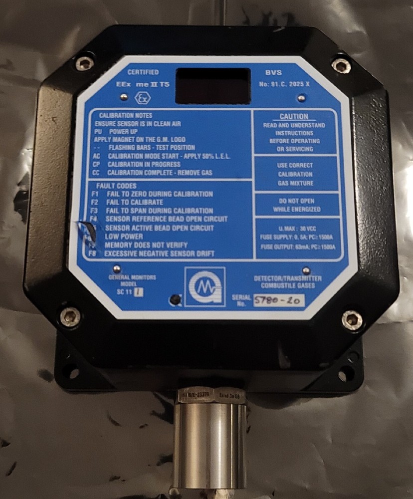 GENERAL MONITORS SC111 COMBUSTIBLE GAS DETECTOR *TESTED*