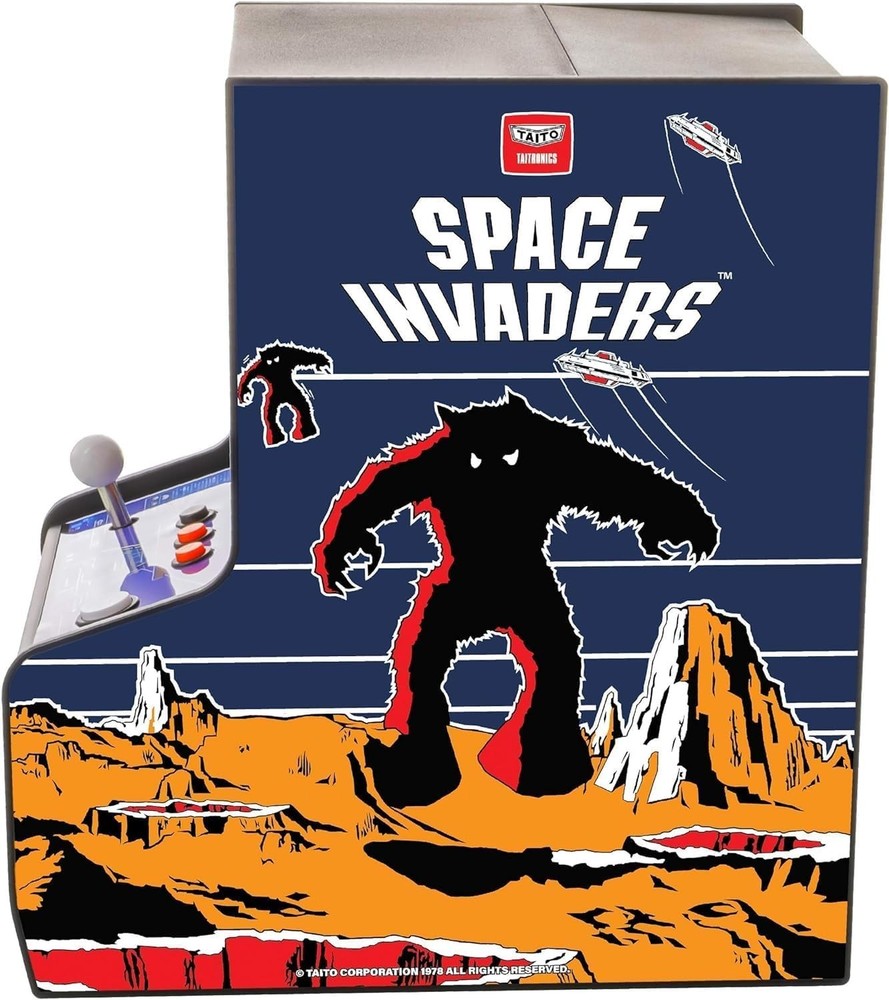 Authentic Space Invaders Arcade Machine: Playable 6.75” Collector's Edition