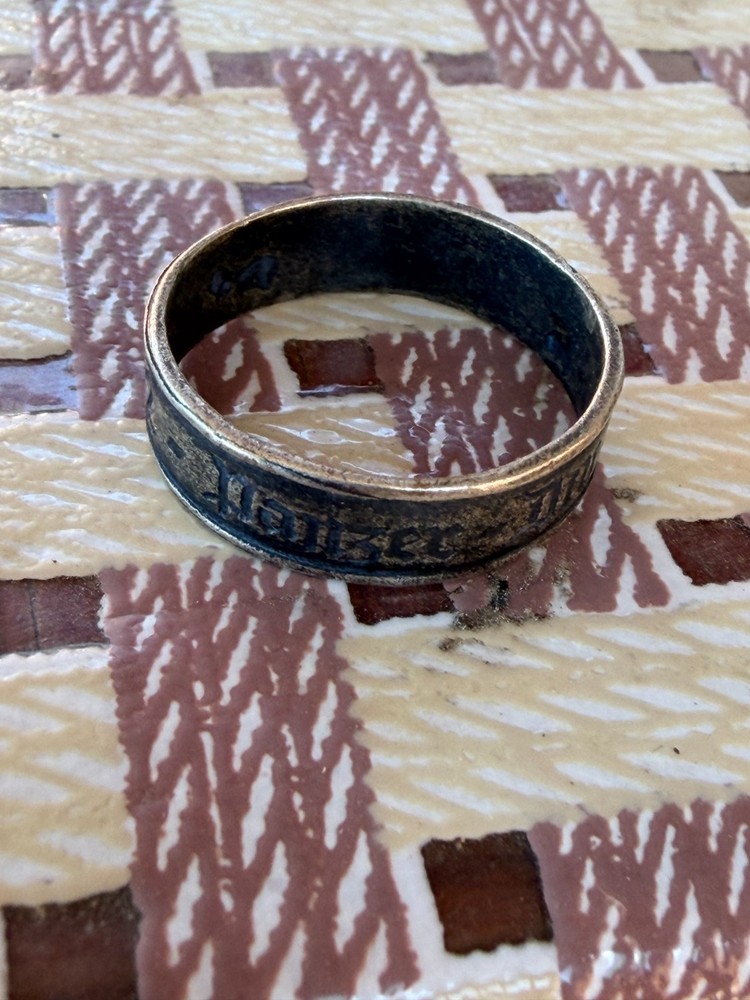 German silver Ring. WW2.