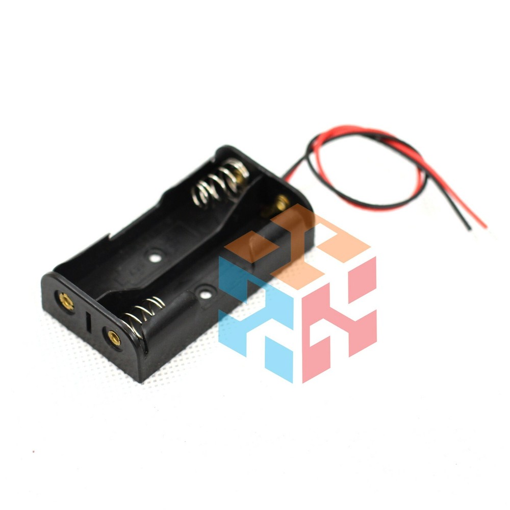 2X AA DIY Battery Holder Case Box Base 3V Volt PCB Mount With Bare Wire Ends