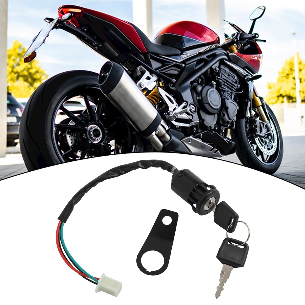 Motorcycle Ignition Switch with Holder Compatible with Multiple Brands