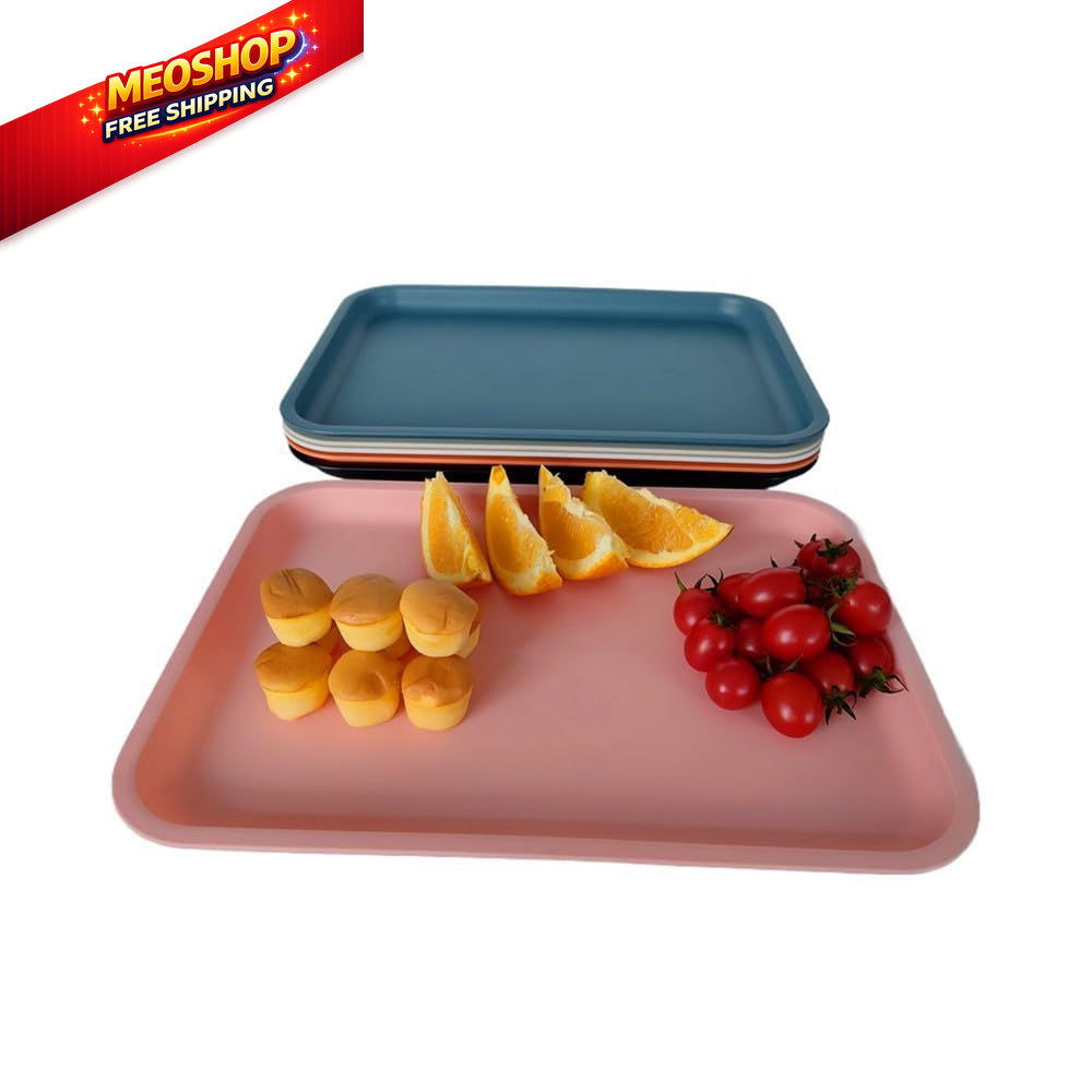 Rectangular Plastic Serving Large, White, Blue, Khaki, Pink, Orange, Black