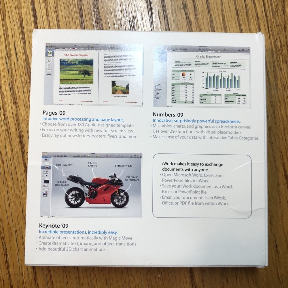 iWork '09 in Original Box / Macintosh Computer Software