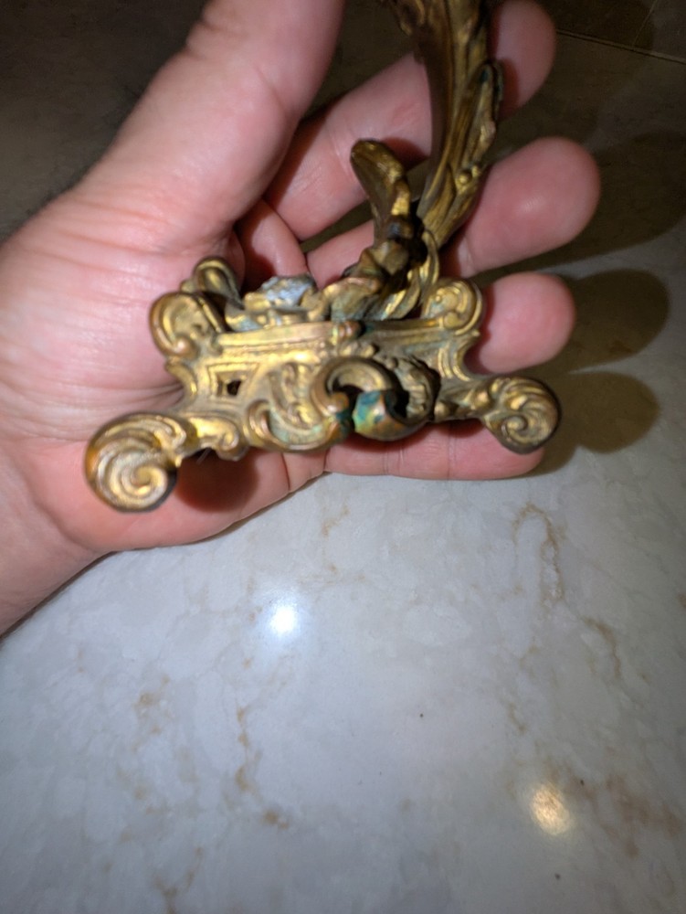 Vintage Bronze Leaf Figurine (5.25")