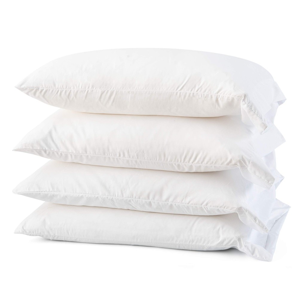 Micropuff Standard Size Pillow Cases, Open End - 4 Pack - Soft and Breathable...
