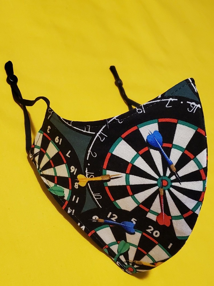 Handmade Darts Adjustable Face Mask