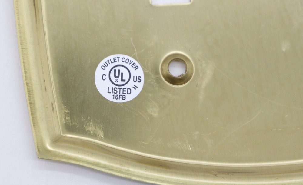 Modern Polished Brass 2 Gang Light Switch Cover