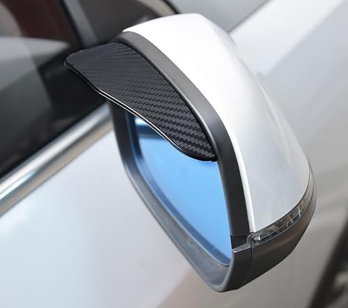 2PCS Side Mirror Visor Rain Guards, Car Rear View Mirror Rain Cover, Black
