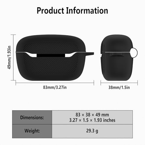 Geiomoo Silicone Case for JBL Endurance Race 2, Soft Flexible Scratch Black