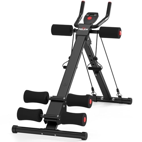 Adjustable Foldable Ab Workout Machine - Strength Training Equipment for Home Gy