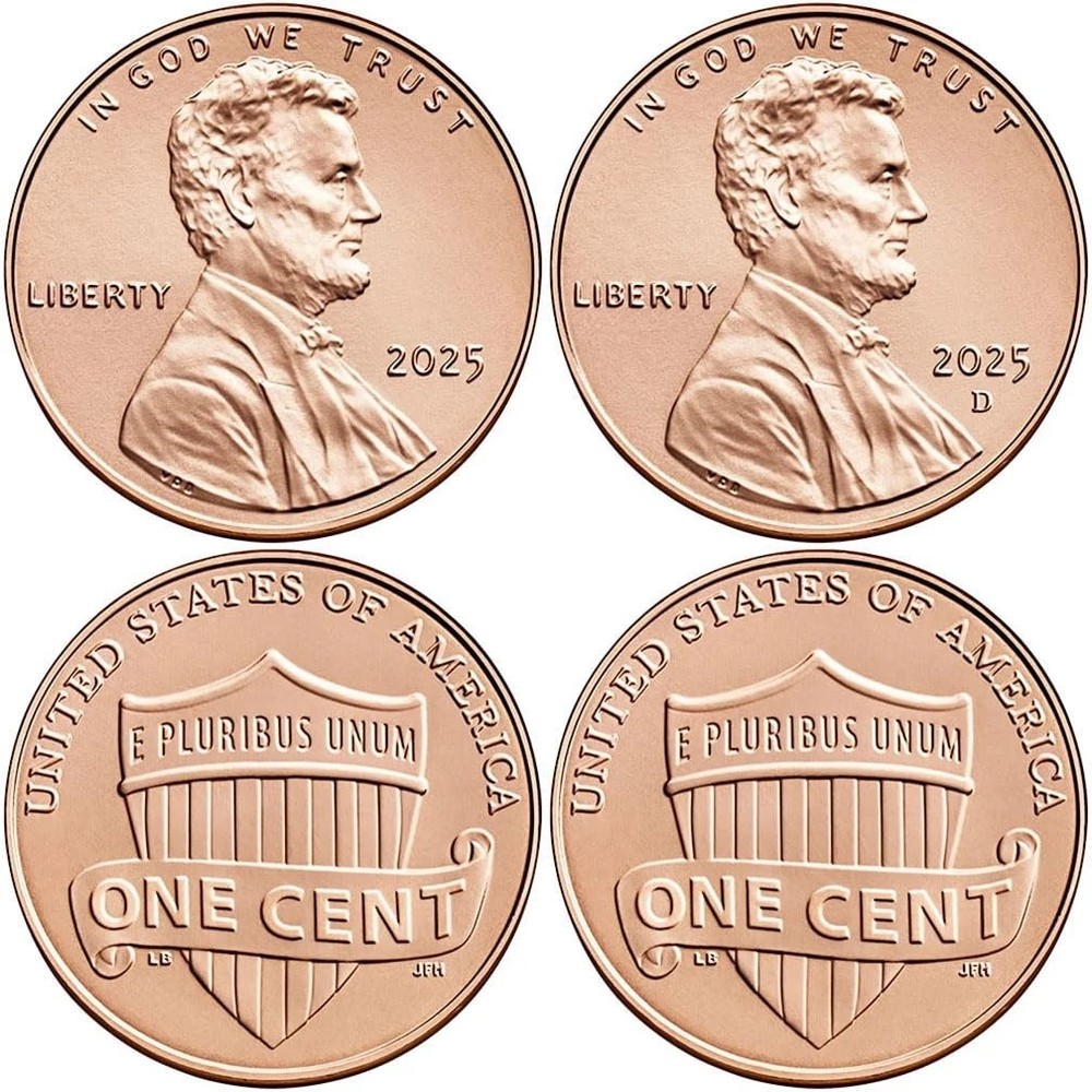 2025-P & D Lincoln Cent Shield Rolls- 1 Each-